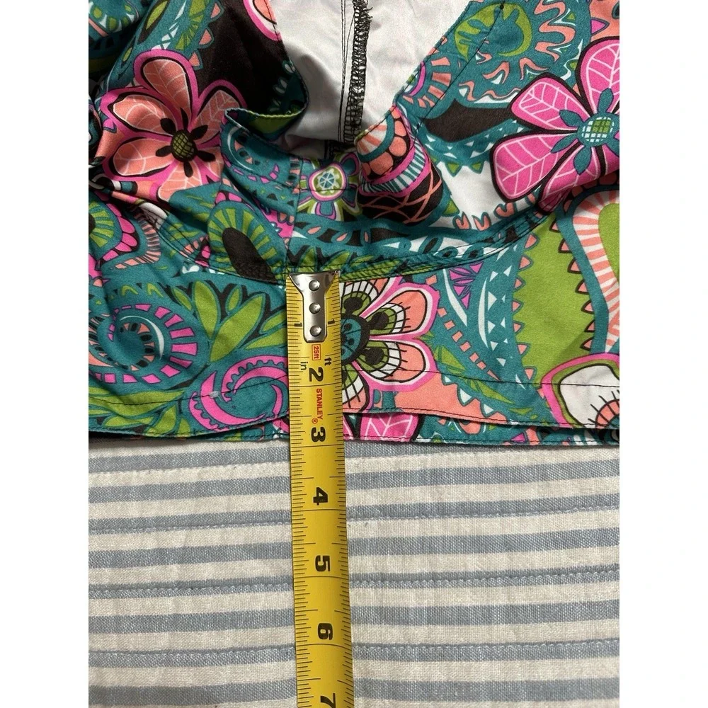 Old Navy Vintage Swim Board Shorts Small S‎ Y2K Neon Floral Paisley Print